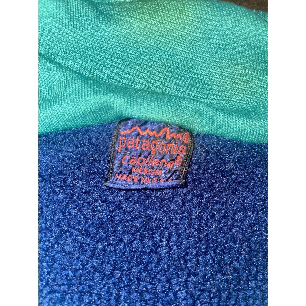 Patagonia Capilene Made in USA Vintage Pullover Long Sleeve Fleece Sweater Sz M - Picture 2 of 7